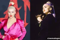 Christina Aguilera Sports Madonna’s Blonde Ambition Look Complete With Ponytail and Black Jacket