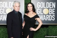 Catherine Zeta-Jones Wows in High-Slit Black Gown at the Golden Globes
