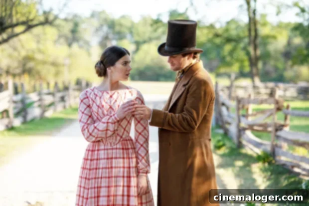 Hailee Steinfeld and Finn Jones in season two of ‘Dickinson’ (Apple TV+)