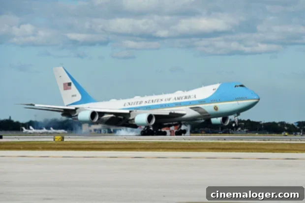 Donald Trump's Air Force One during his presidency.