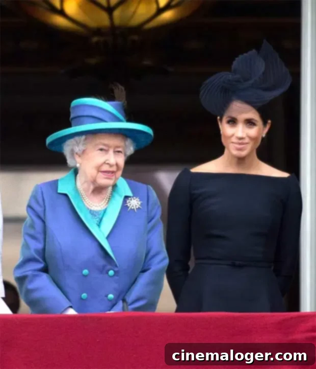 Queen Elizabeth II and Meghan, Duchess of Sussex