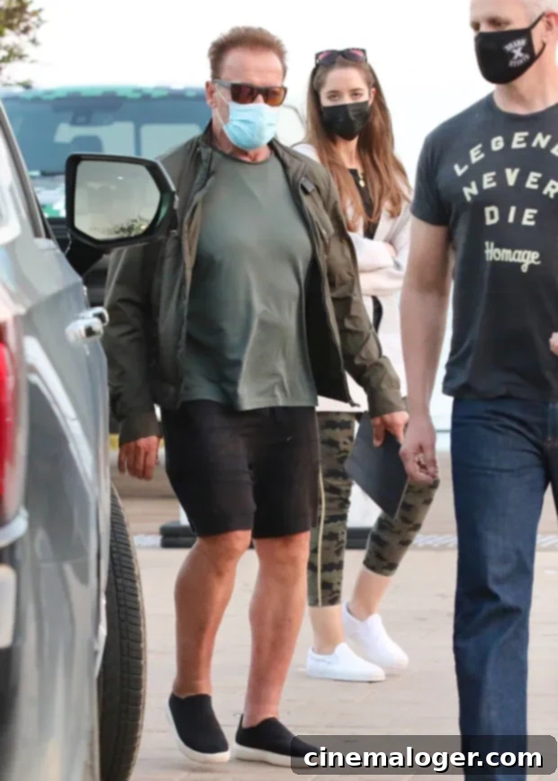 Arnold Schwarzenegger dining with his daughter Christina Schwarzenegger at Nobu Malibu, a rare public appearance.