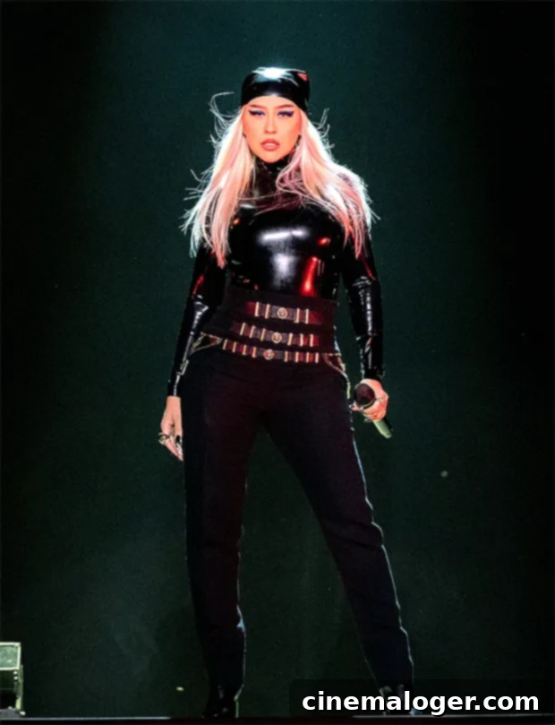 Christina Aguilera performing at The Theater at Virgin Hotels’ ‘Las Vegas: Unstoppable’ Weekend Grand Opening Celebration in June 2021 (Shutterstock)