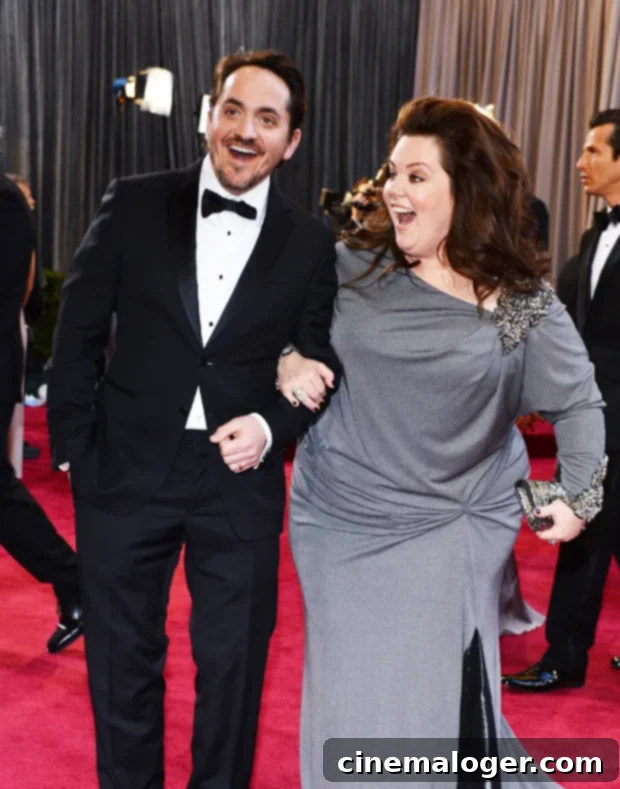 Ben Falcone and Melissa McCarthy at the 2013 Oscars
