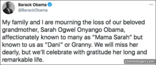 Mama Sarah Obama and Barack Obama