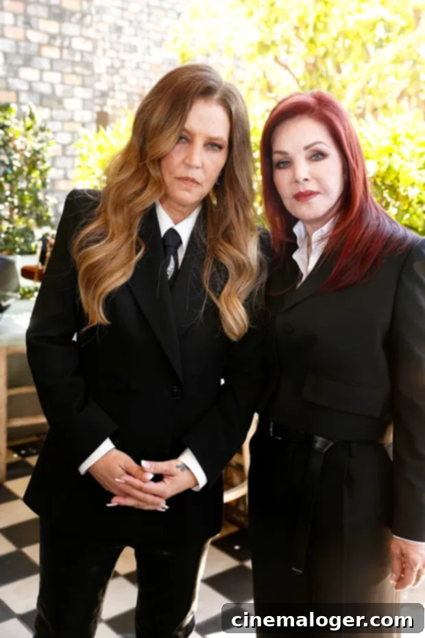 Priscilla and Lisa Marie Presley