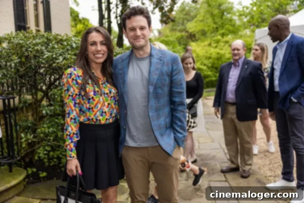 Alyssa Farah Griffin and husband Justin Griffin attending the White House Correspondents’ Garden Brunch in April.